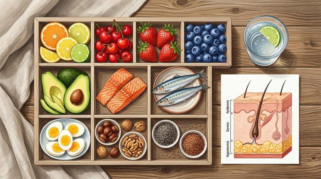 O que comer para cuidar da pele: a relação entre nutrientes e saúde da pele
