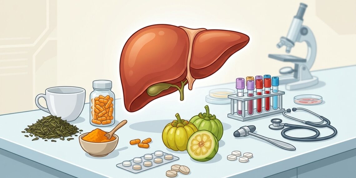 Cúrcuma, chá verde e garcinia: o alerta recente sobre suplementos que podem sobrecarregar o fígado