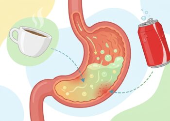 Quais são os efeitos do consumo de café, refrigerantes e bebidas com cafeína em pessoas com gastrite?