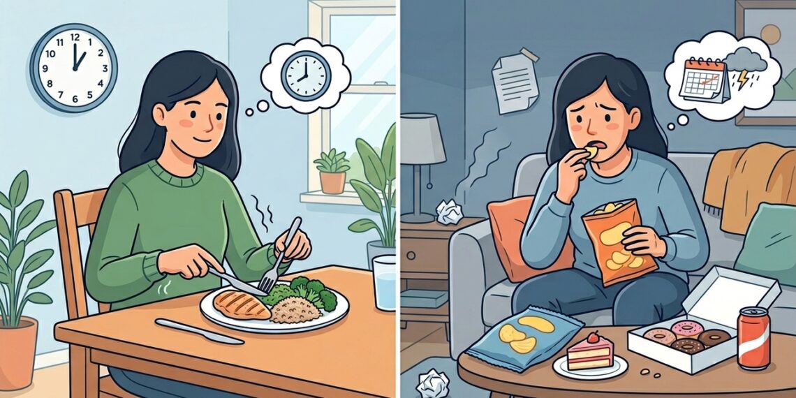 A fome física é muito diferente da fome emocional