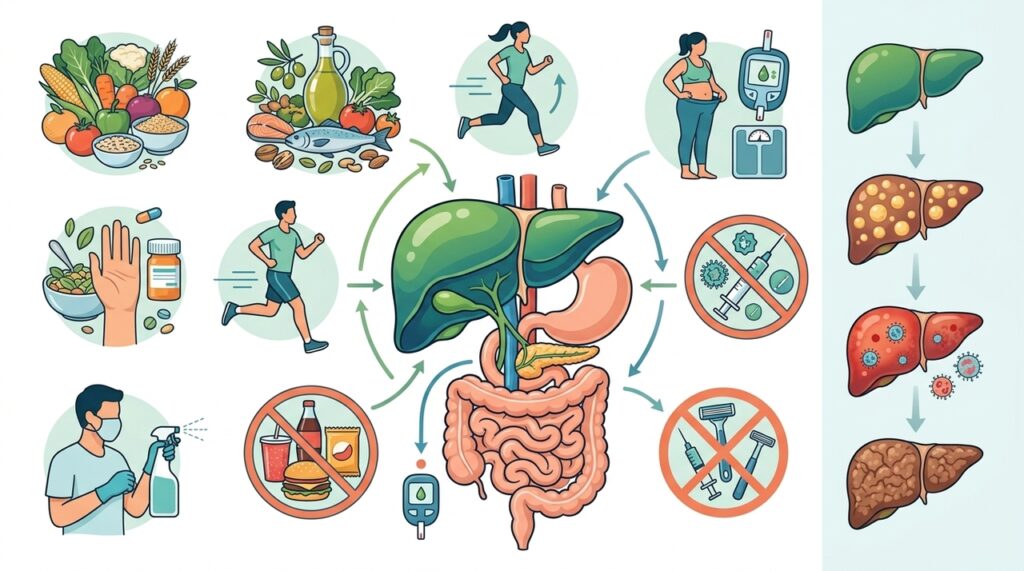 10 hábitos saudáveis para prevenir a esteatose hepática.