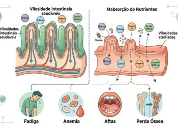 Doença celíaca pode roubar nutrientes mesmo quando o principal sintoma não é diarreia