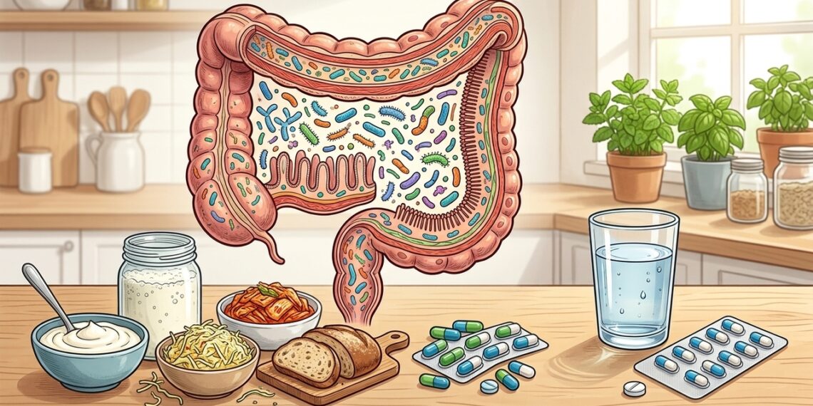 Probióticos depois de antibióticos: quando podem ajudar e por que o efeito em idosos ainda é incerto