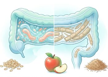 Como as fibras solúveis e insolúveis agem de formas diferentes no intestino