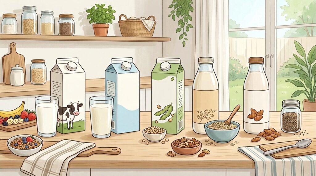Leite integral, desnatado ou vegetal: qual é a opção mais saudável?