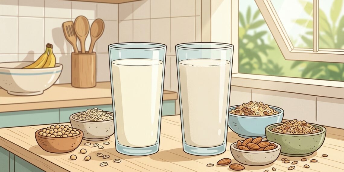 Leite integral ou leite vegetal: qual é a melhor opção para controlar o cálcio, as proteínas e as gorduras?