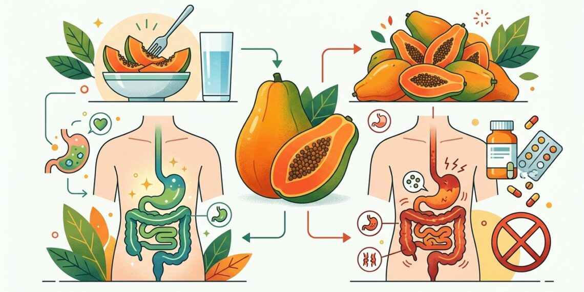 Quais são os efeitos colaterais do mamão?