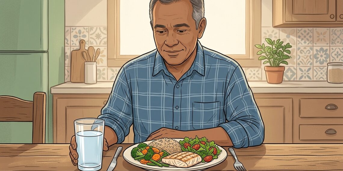 Jantar, sede e xixi à noite: como sal, açúcar e proteína entram na rotina de quem tem diabetes e rins vulneráveis