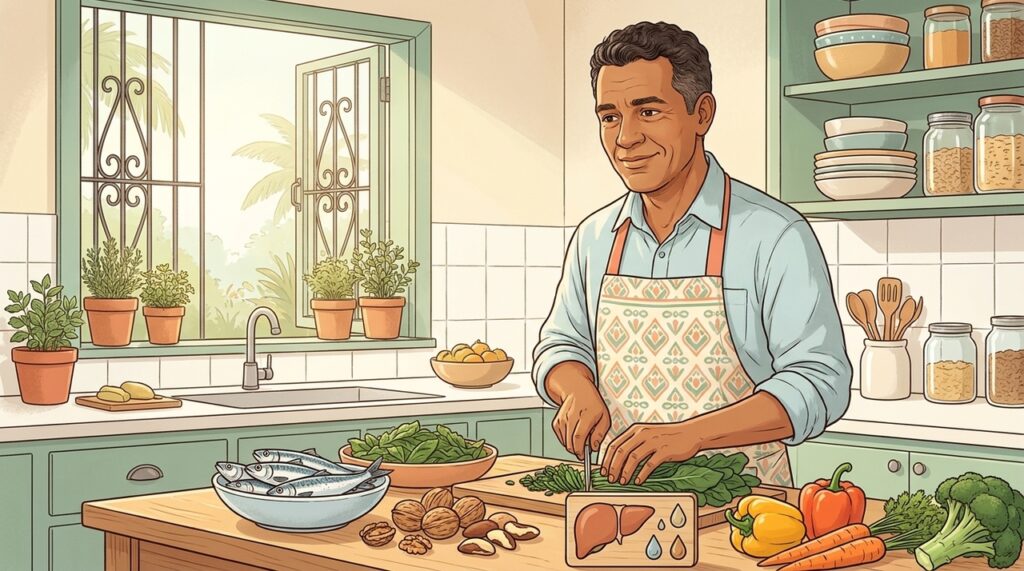 Que outros minerais ou nutrientes, além do magnésio, são benéficos para reverter a esteatose hepática?