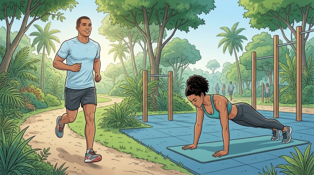 As diferenças nos benefícios para a saúde entre correr e fazer flexões todos os dias