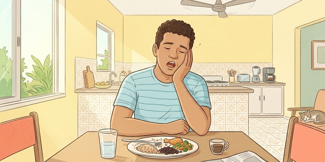 4 motivos para sentir sono logo depois do almoço