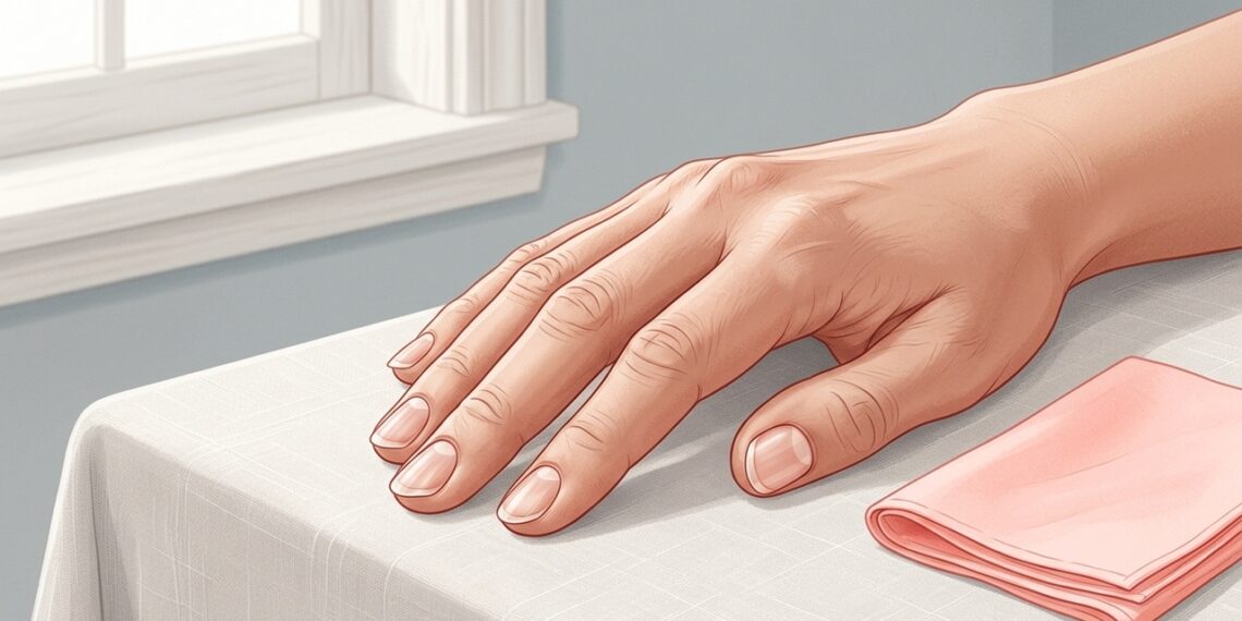 Qual é o formato das unhas quando há deficiência de ferro?