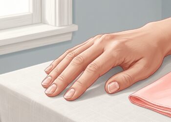 Qual é o formato das unhas quando há deficiência de ferro?