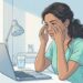 Ter olhos cansados e visão embaçada ao final do dia com frequência pode ser um dos primeiros sinais da síndrome do olho seco