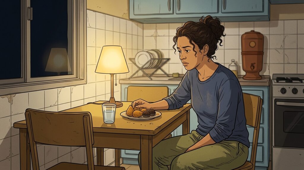 Saúde intestinal em foco: como comer tarde da noite devido ao estresse afeta você