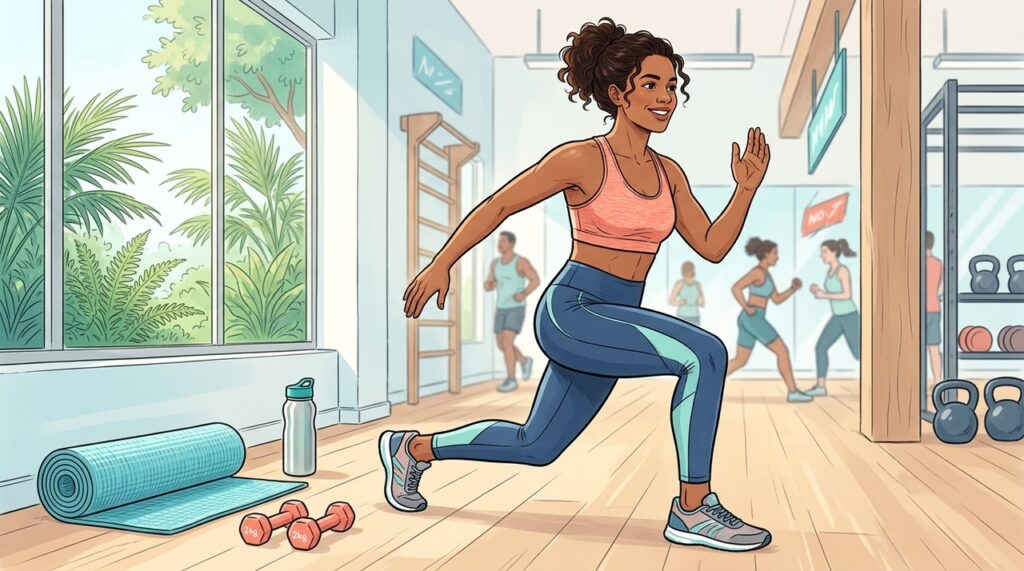 O aquecimento antes do treino deve durar pelo menos 5 minutos, e depois disso deve-se começar os exercícios aos poucos