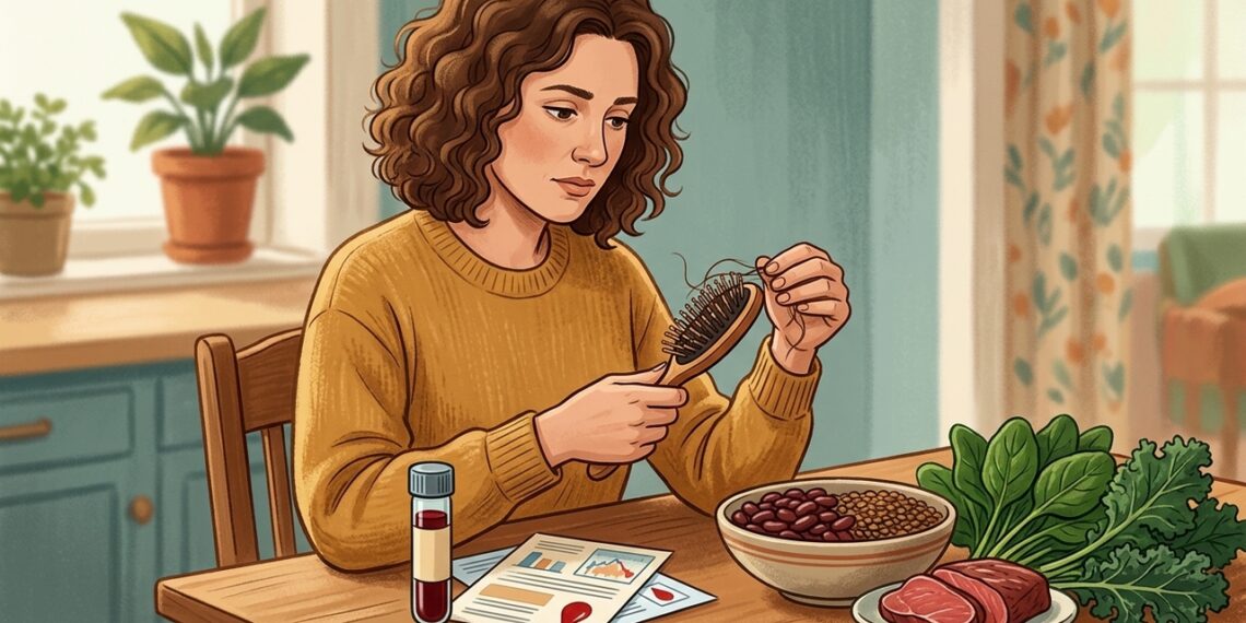 Queda de cabelo intensa em mulheres: o marcador de ferro que um estudo de 2025 colocou no radar