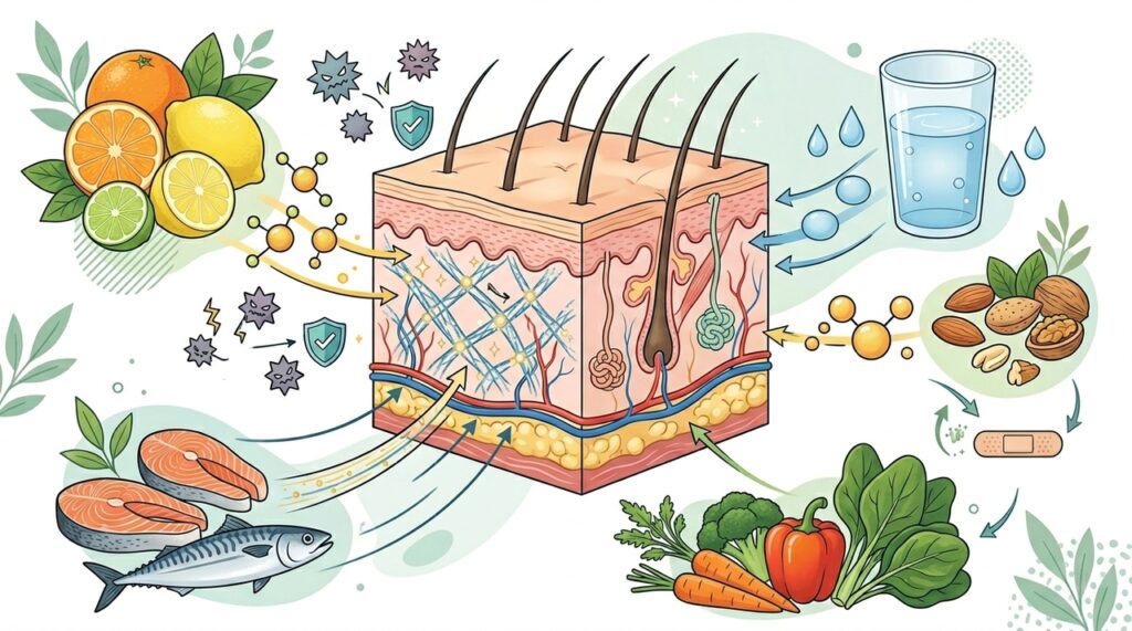 O que comer para cuidar da pele: a relação entre nutrientes e saúde da pele