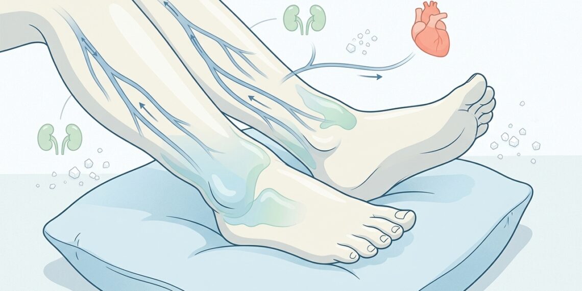 Inchaço nas pernas no fim do dia nem sempre é calor: quando sal, veias, rim e coração entram na lista