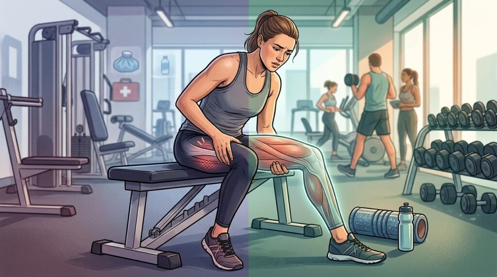 A dor muscular do exercício é muito diferente da dor de uma lesão