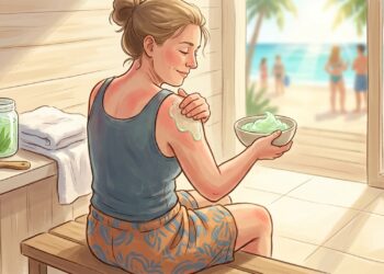 Como aliviar a pele irritada após queimaduras solares
