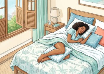 Dormir de lado ou de barriga para cima: qual posição pode ajudar coluna, refluxo e apneia do sono
