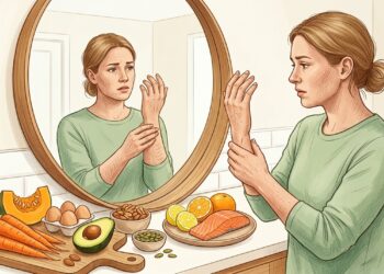 Qual deficiência de vitamina está associada à pele seca e áspera