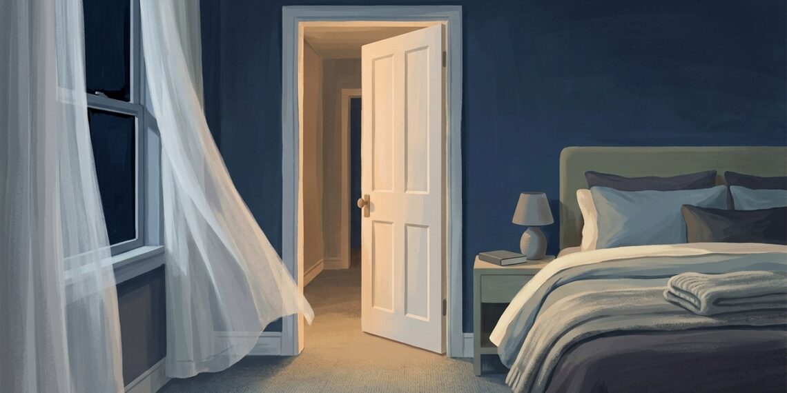Um estudo explicou como uma porta fechada no quarto afeta a qualidade do sono