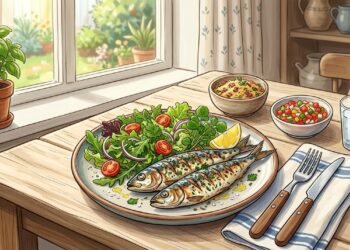 A sardinha com salada é uma refeição barata que faz bem ao coração