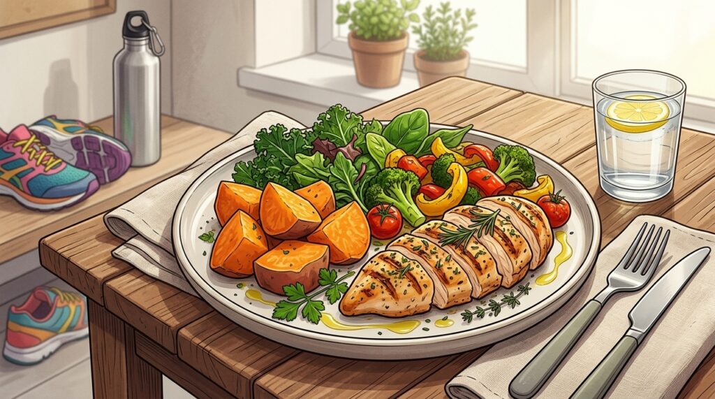 A batata-doce com frango é uma combinação que ajuda os músculos e a energia