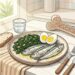 Sardinha, ovos inteiros e folhas verde-escuras formam um poderoso trio para a saúde óssea