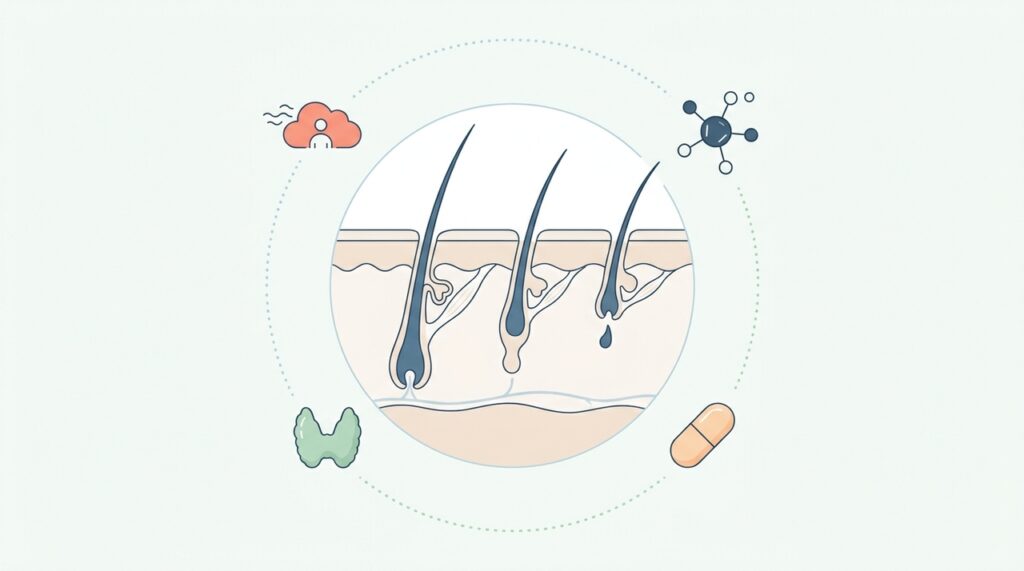 A queda de cabelo no banho não se deve apenas a lavar com frequência, mas sim, na maioria, a fatores como estresse, deficiência de ferro ou alterações hormonais