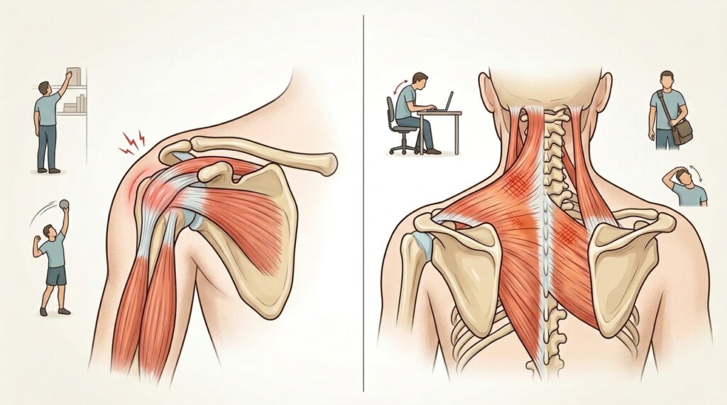 Tendinite ou dor muscular? Como identificar a origem da dor no ombro