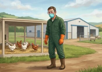Gripe aviária em aves e gado: quando a exposição no trabalho exige monitoramento de sintomas