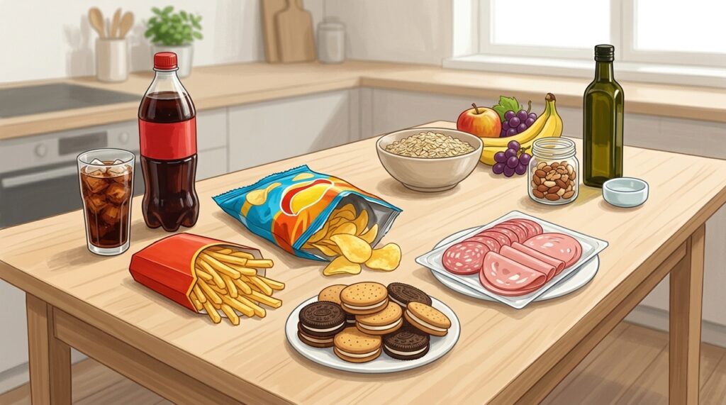 Quais são os efeitos do consumo de frituras, gorduras e ultraprocessados em pessoas com colesterol alto?