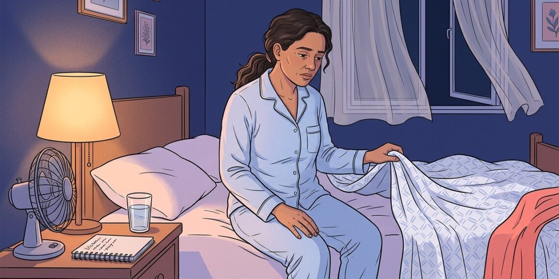 Calorões noturnos sem calor ambiente: o sinal da perimenopausa que bagunça o sono