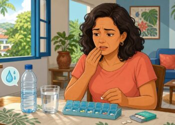 A boca seca constante nem sempre se deve à falta de água, mas também ao uso contínuo de certos medicamentos