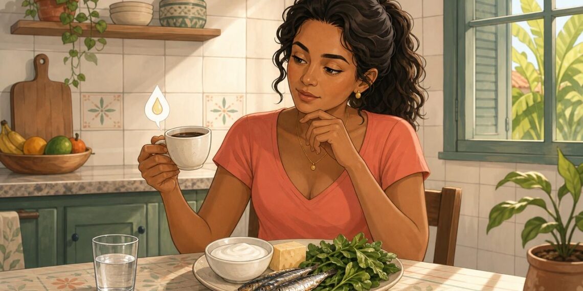 A falta de cálcio não se deve apenas ao baixo consumo de laticínios frescos, mas sim ao excesso de cafeína que eleva sua excreção urinária diária