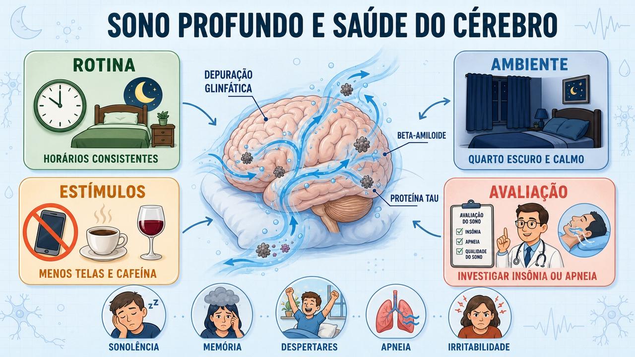 Rotina, ambiente, menos estímulos e avaliação ajudam a proteger o sono profundo.