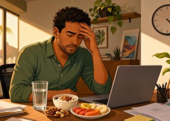 A irritabilidade e a névoa mental no fim da tarde nem sempre são estresse, mas podem refletir quedas de glicose por refeições mal distribuídas