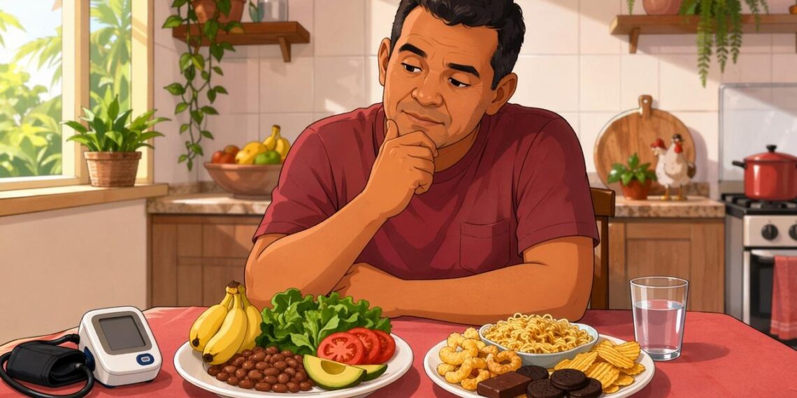 A pressão alta nos adultos nem sempre é só excesso de sal na dieta: também envolve o baixo consumo diário de potássio, que equilibra o sódio dentro das células do corpo