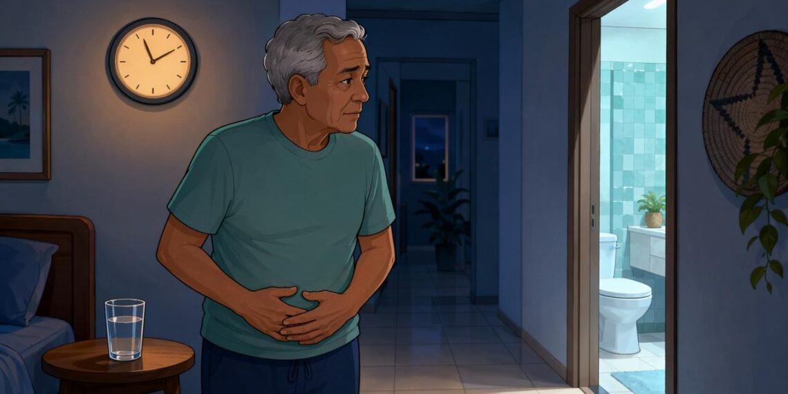 A vontade de urinar à noite nem sempre vem do excesso de água: bexiga hiperativa, alterações na próstata e a idade costumam pesar mais