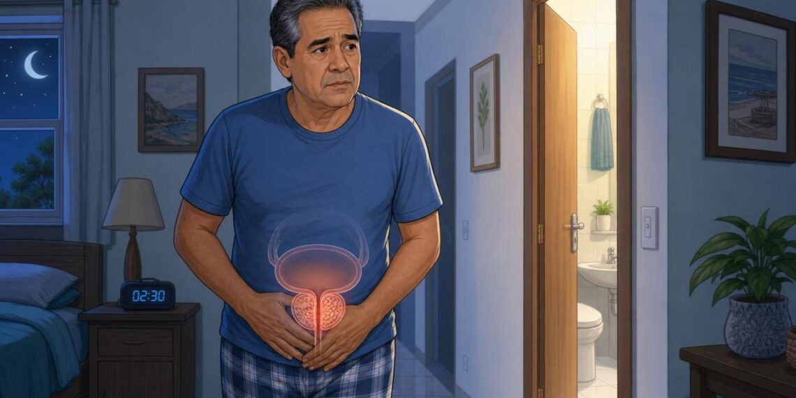 A vontade frequente de urinar nos homens após os 50 não se deve apenas à idade, mas sim, na maioria, ao aumento natural da próstata