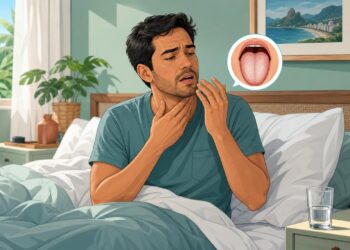 Acordar com a boca amarga e a língua esbranquiçada nem sempre é só fígado: respiração pela boca, boca seca e saliva reduzida durante o sono também explicam