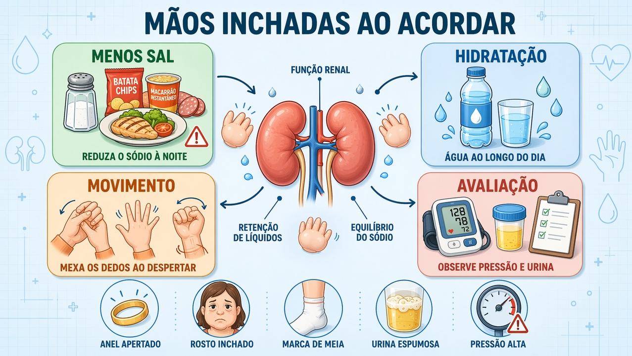 Quatro pilares ajudam a observar edema, sódio elevado e função renal.