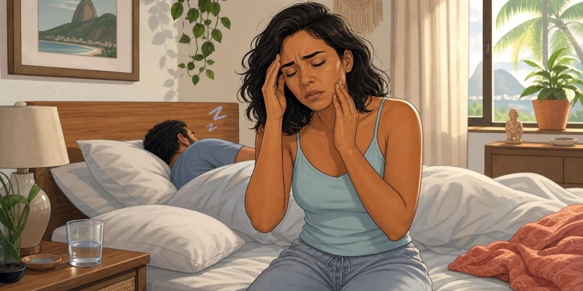 Acordar com dor de cabeça com frequência pode ser um dos primeiros sinais de apneia do sono ou bruxismo noturno