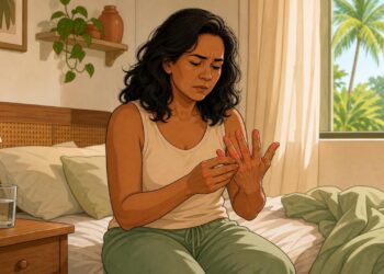 Acordar com enrijecimento nas articulações das mãos com frequência pela manhã é um dos primeiros sinais de que os marcadores inflamatórios estão elevados