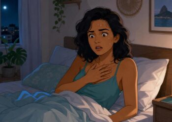 Acordar com o coração acelerado e suor frio durante a noite pode ser um dos primeiros sinais de alteração na tireoide
