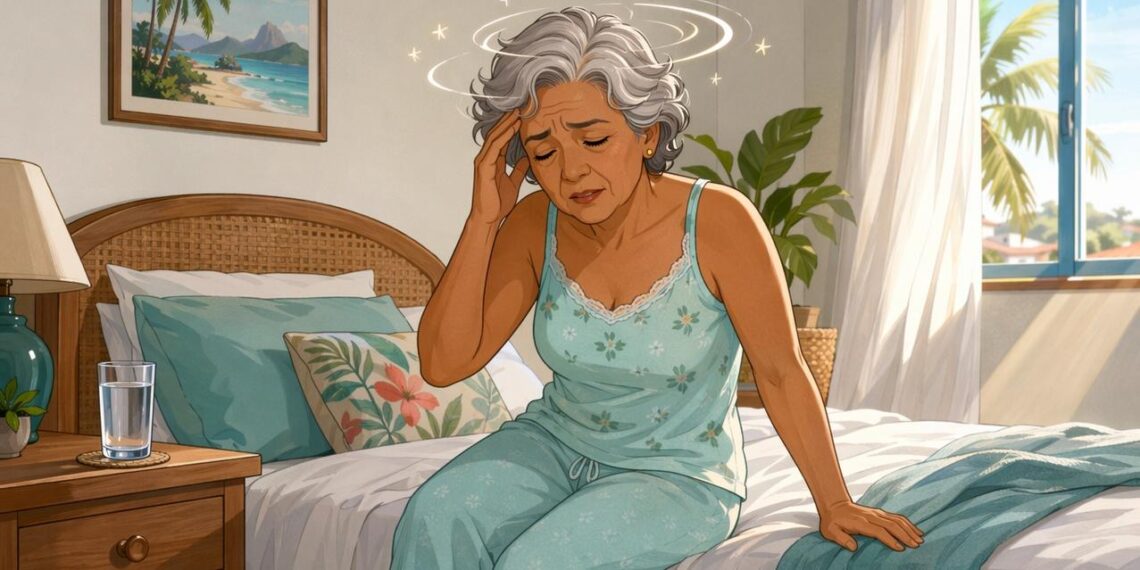 Acordar com tontura ao se levantar da cama pode ser um sinal precoce de hipotensão ortostática