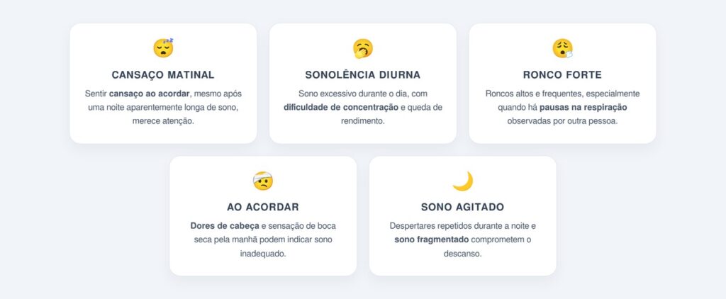 Quais sinais justificam avaliar a qualidade do sono?
